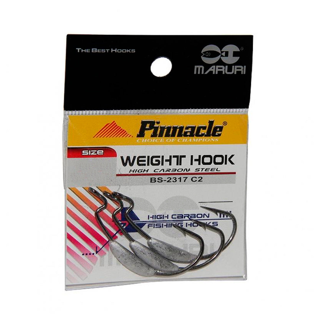 Anzol Maruri Pinnacle Offset Weight Hook n°2/0 Com 03 Unidades Lastreado