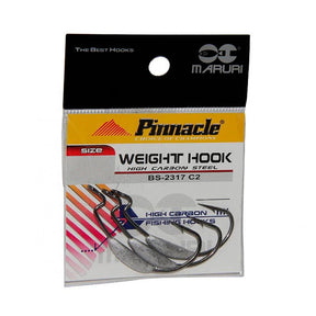 Anzol Maruri Pinnacle Offset Weight Hook n°2/0 Com 03 Unidades Lastreado