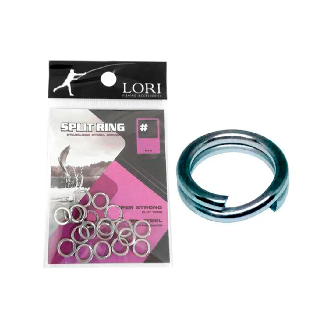 Argola Split Ring Lori Fishing Nickel n°5 Com 20 Unidades