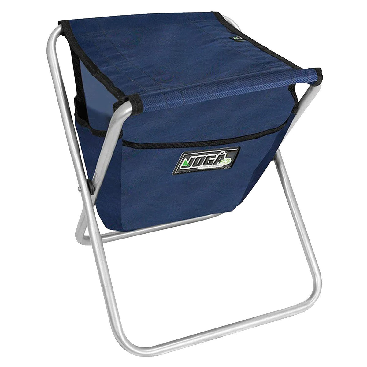 Banqueta Com Bolsa Dobrável para Pesca e Camping Jogá Cor Azul em Aço Suporta até 105 kg