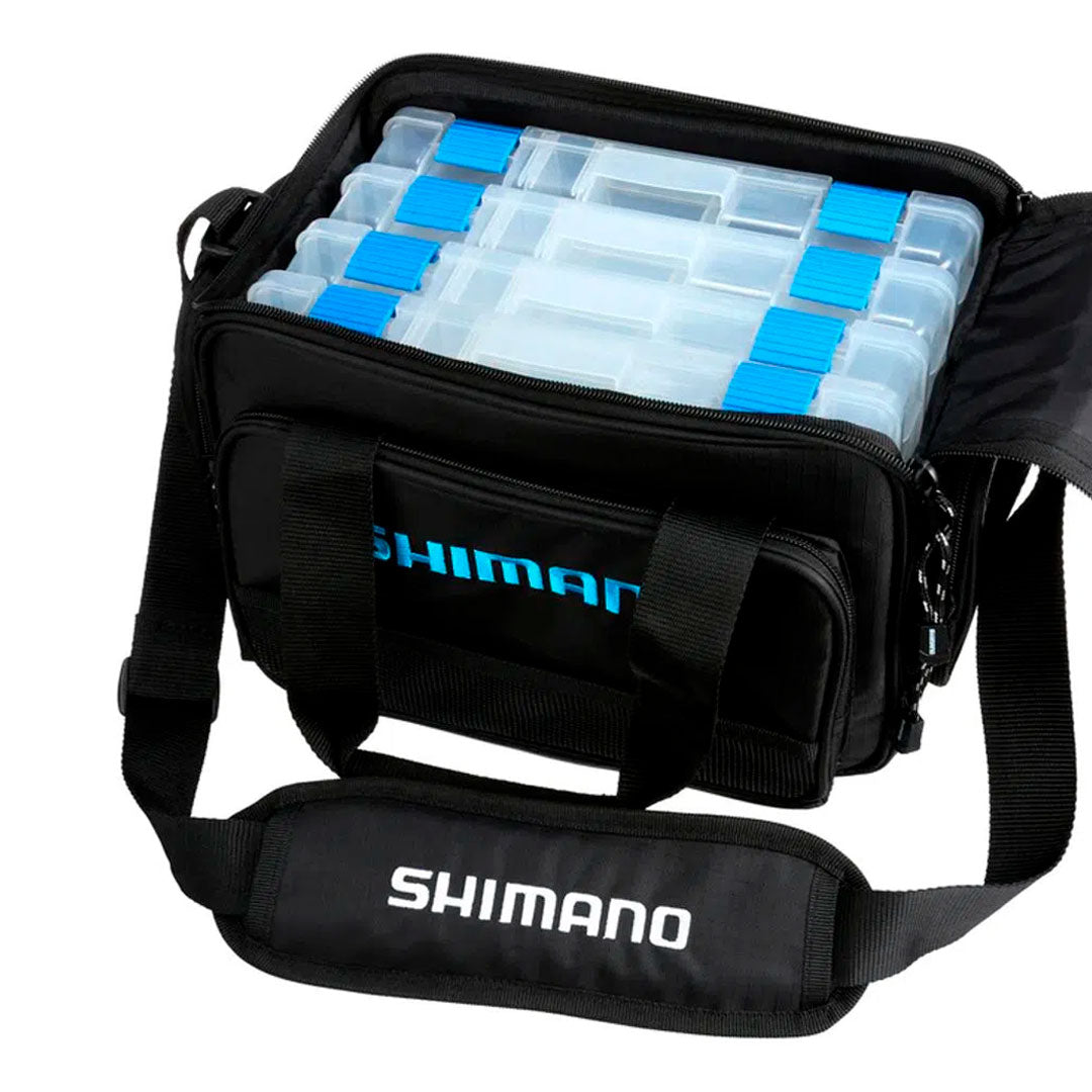 Bolsa de Pesca Shimano Baltica Apetrechos C/ 4 Estojos - Preta Grande
