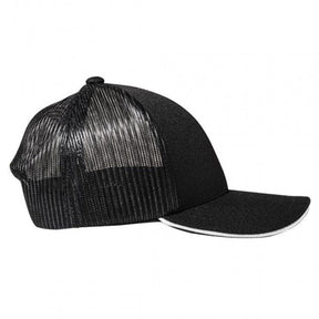 Boné Daiwa Preto e Branco com Tela